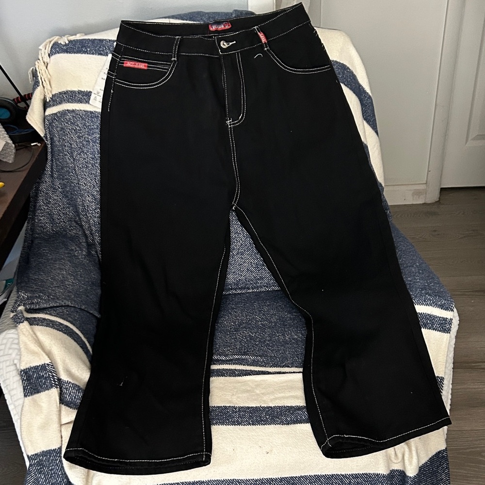 Jeans with White Stitching